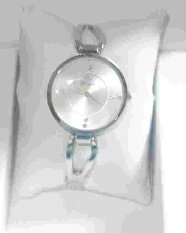 Yonger and Bresson Round Steel Silver Dial Crystal Watch DMC 1486/06 new