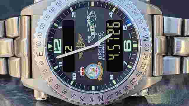 Breitling Emergency E56121 Royal Air Force RAF Logo Titanium 43mm Mens Watch