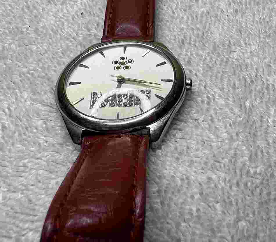 Montres De Fleur Quartz Watch Faux Croc Leather Burgundy Roman Numerals
