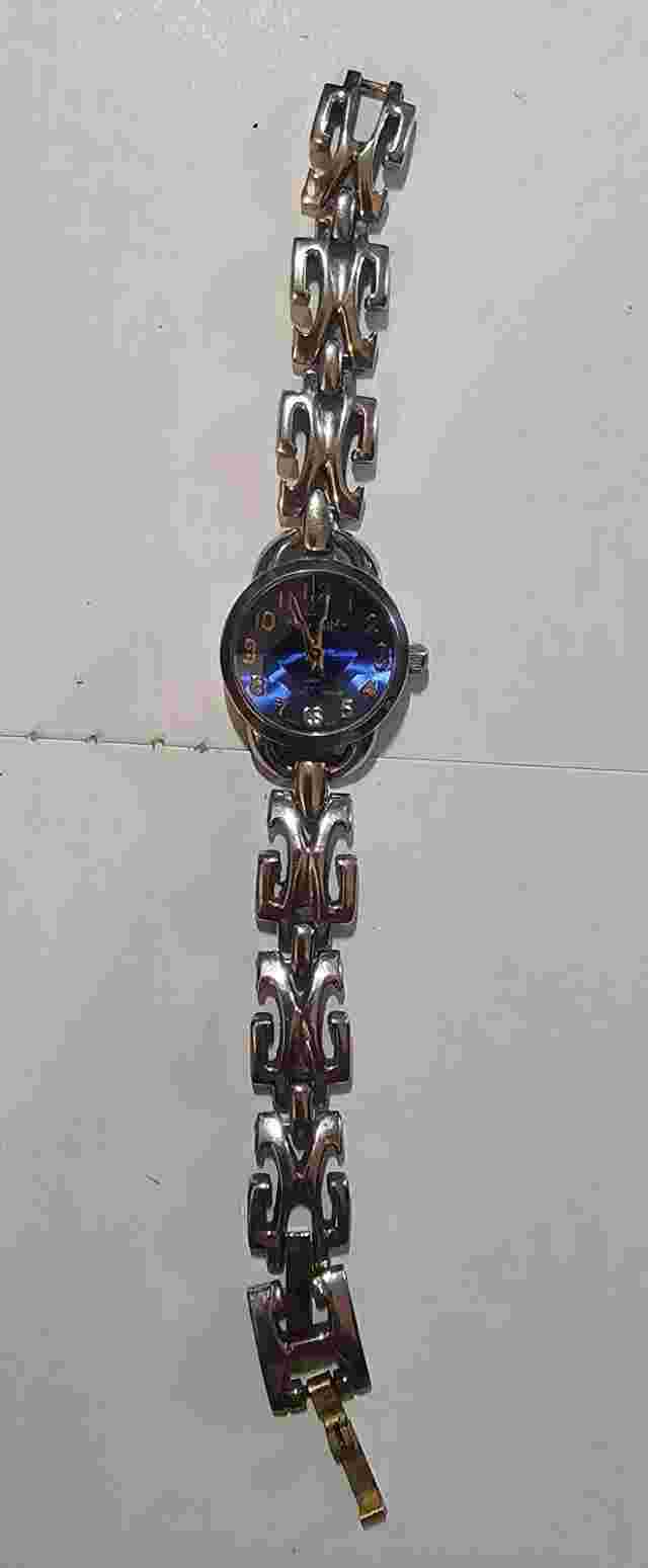 Paul Jardin Blue Face Watch Prism Crystal, Ladies Watch.  Tested. New Battery