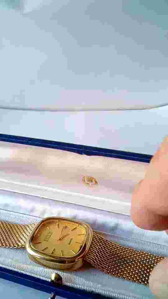 Vintage EDEN SWISS Watch,Gold Plated,Quartz,Date,Mineral,Waterproof