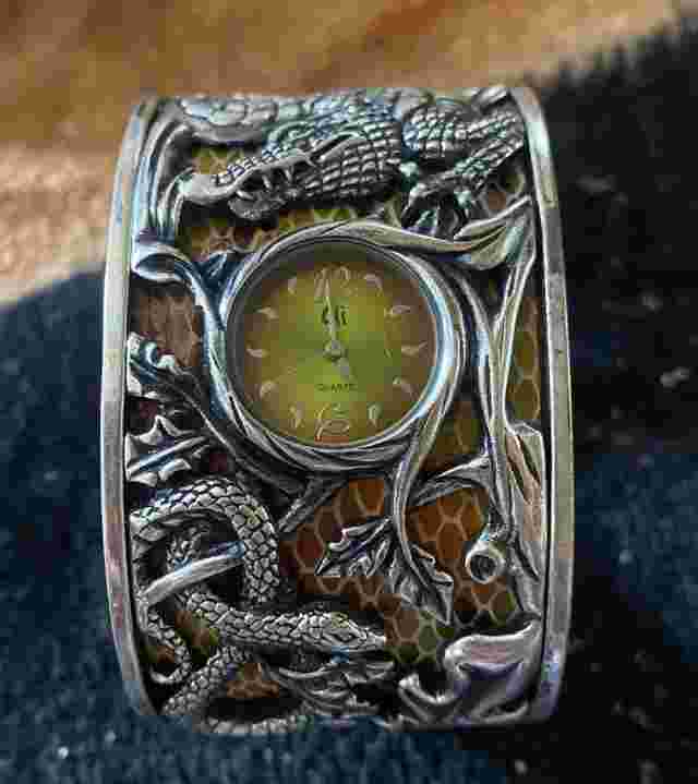 Yellow Eden Chi By Garden Of Snake Cuff Bracelet Watch