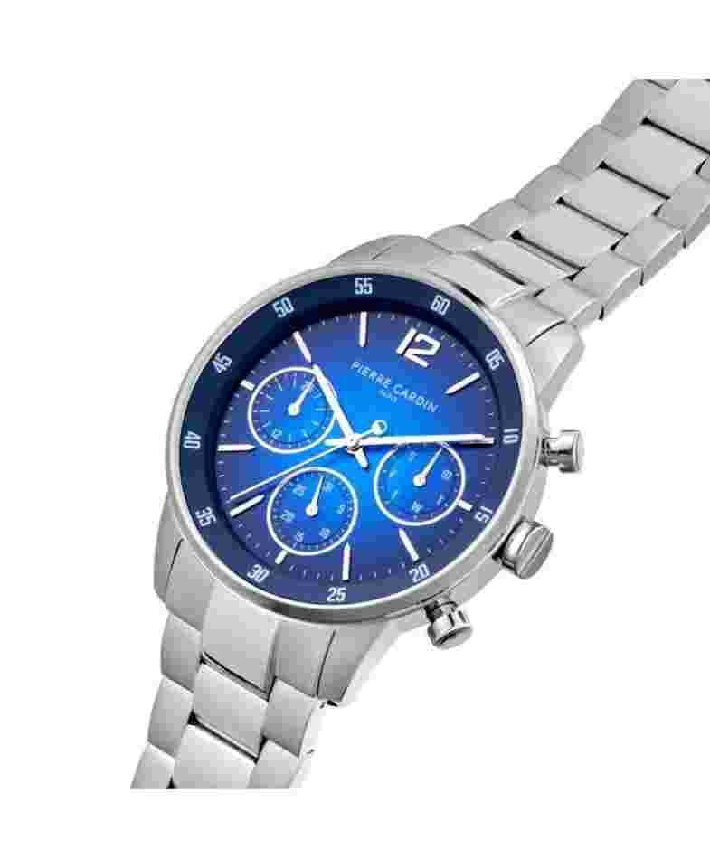 PIERRE CARDIN Men Analog Quartz Casual Watch Classic Dress Blue Dial Waterproof