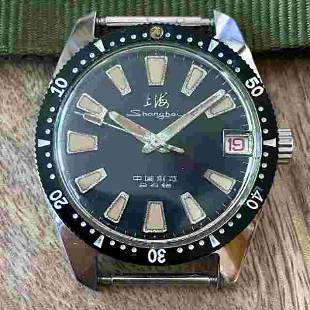 Vintage {Prof. SERVICED} ShangHai 114 Diver SS4 Chinese Military Watch (1540)