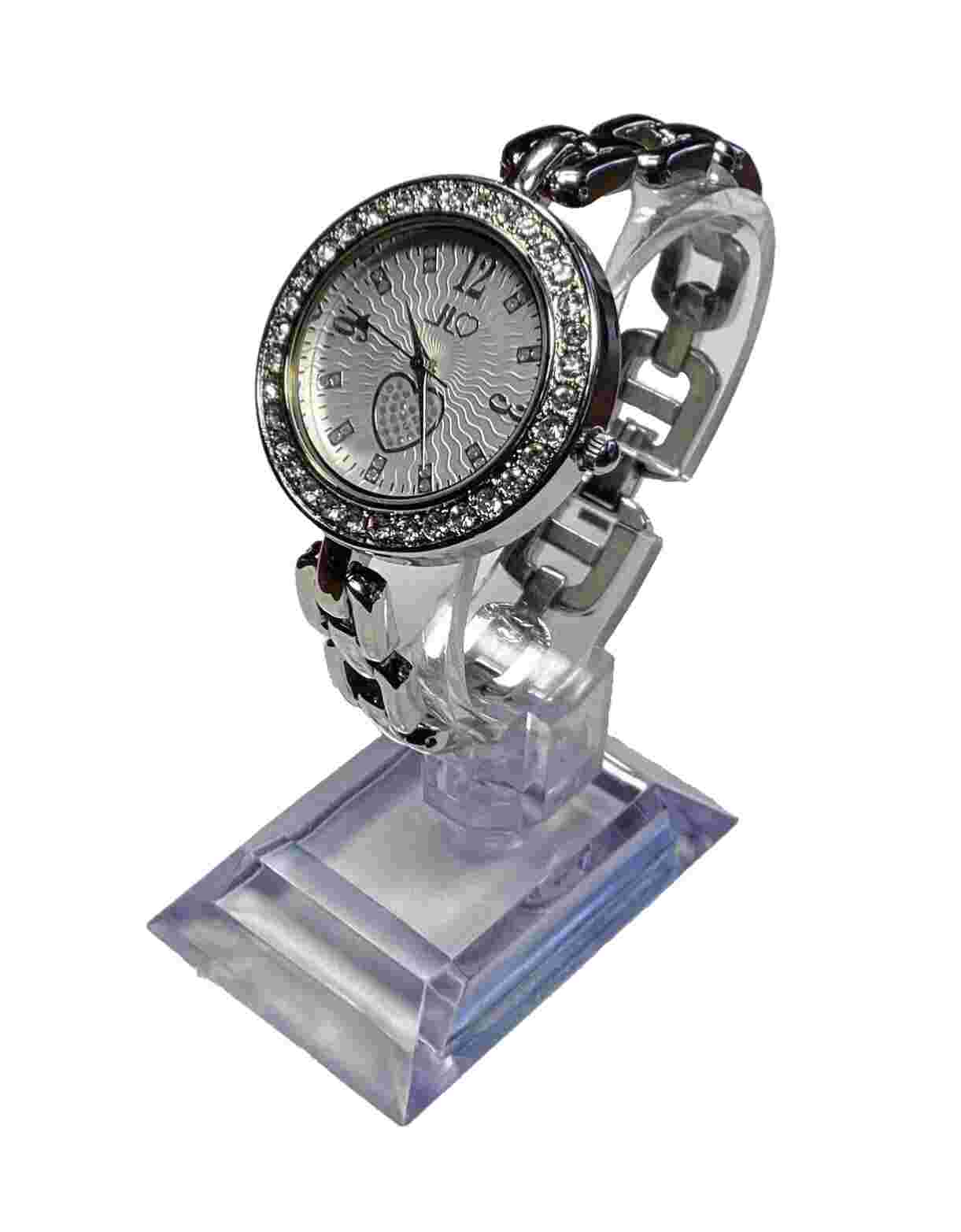 Jennifer Lopez 34MM SilverTone Watch Crystal Bezel New Battery