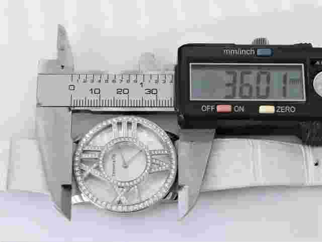$24,000 Tiffany & Co 36mm Atlas Pave Diamond 18k White Gold Roman Numerals Watch