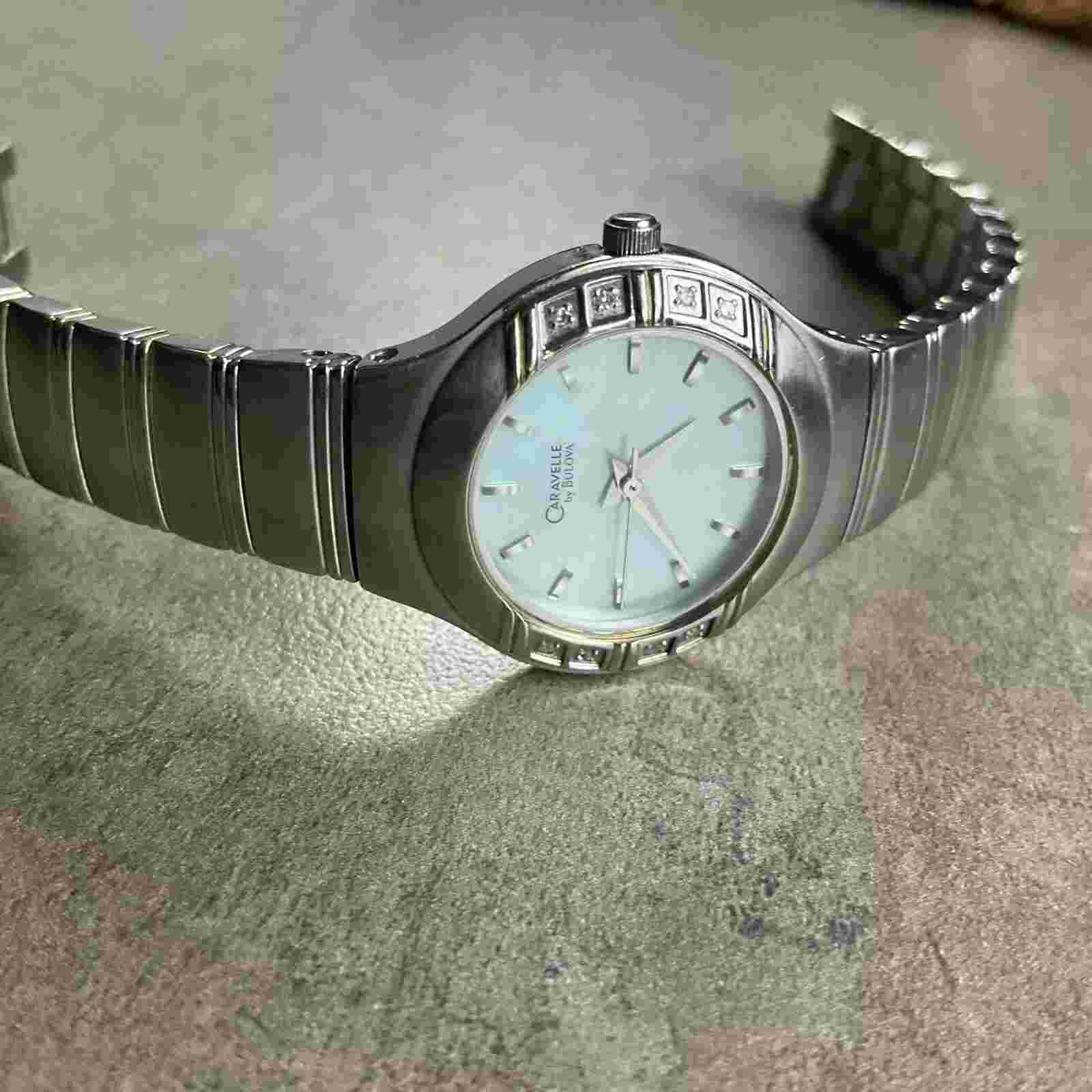 Caravelle by Bulova Women's Diamond Watch 43R001 MSRP $139.99 BK