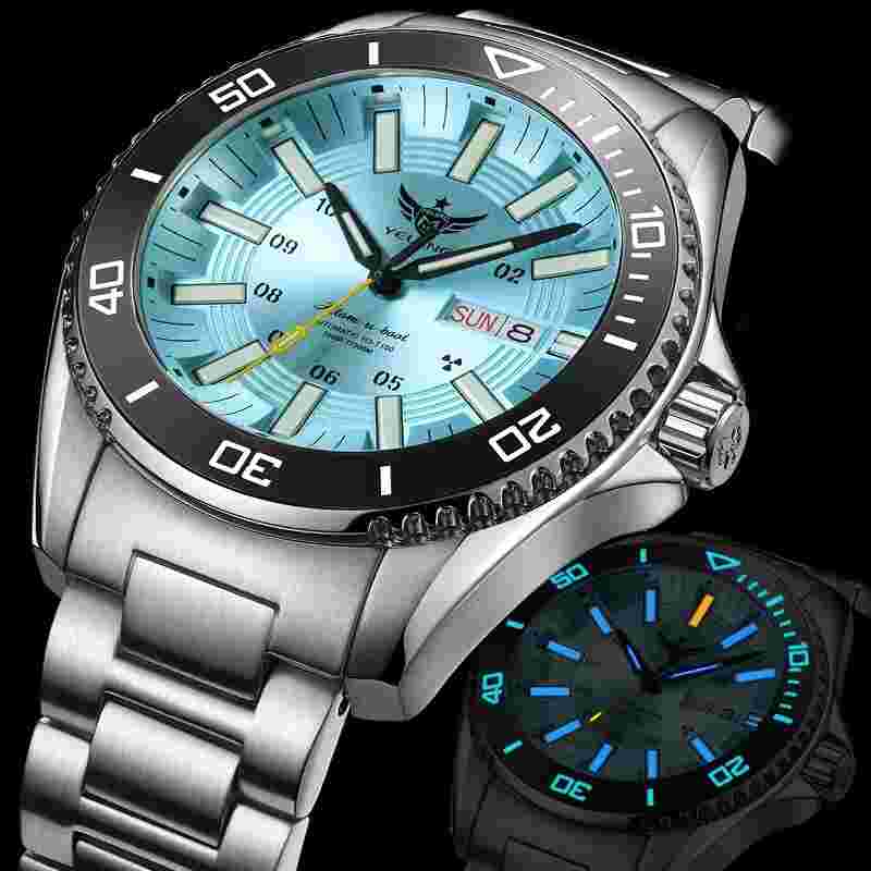 YELANG Men Automatic Watch Luxury Luminous Mechanical Wristwatch 30ATM Military