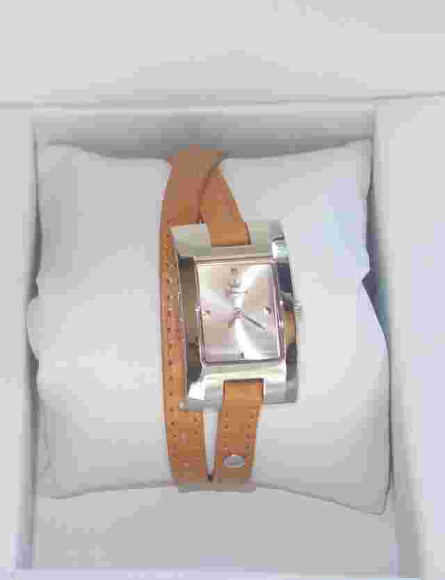 Yonger and Bresson Women's DCC 1469/06 Genuine Beige Leather Quartz Watch new
