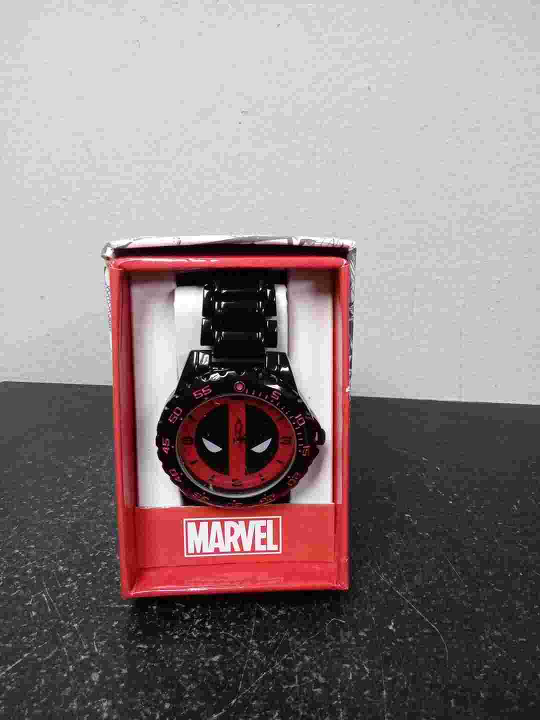 Marvel, Deadpool, Accutime Watch With Carbon Fiber Inlay, Brand New