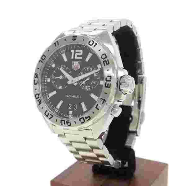 Tag Heuer Formula 1 Alarm 41mm WAZ111A Date Quartz Black Dial SS Swiss Men's