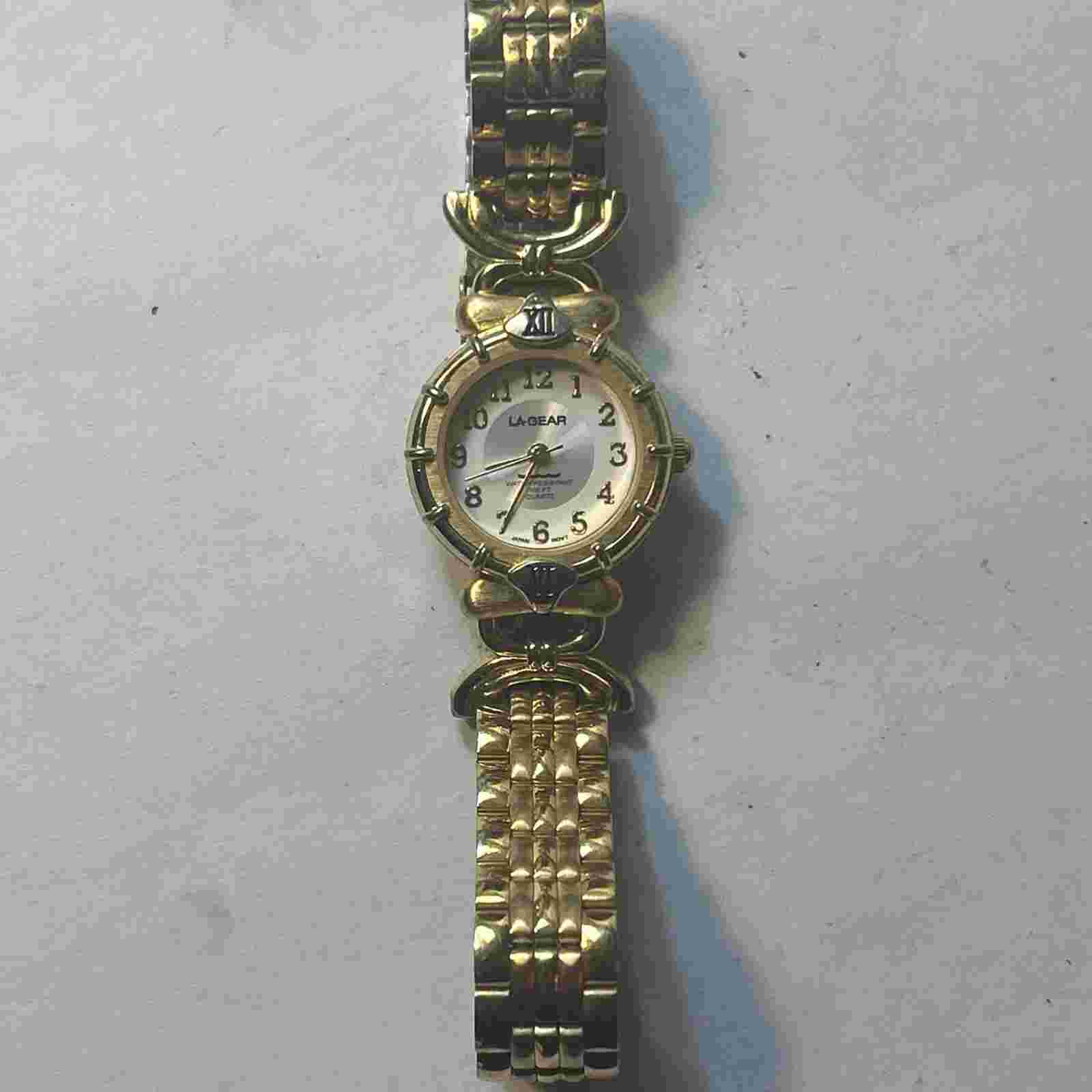 LA Gear Gold Tone Vintage Quartz Watch