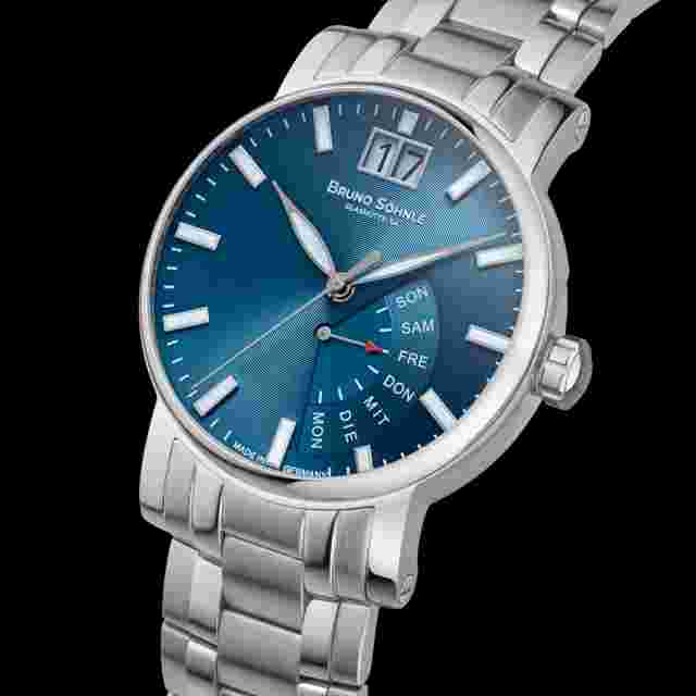Men's Watch Glashütte Bruno Söhnle Pesaro 1 Stainless Steel Quartz 10 BAR 17-13073-346