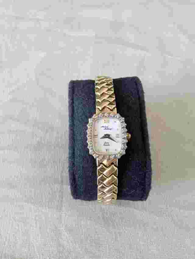 Michael Anthony Swiss Quarts 14k Gold Watch