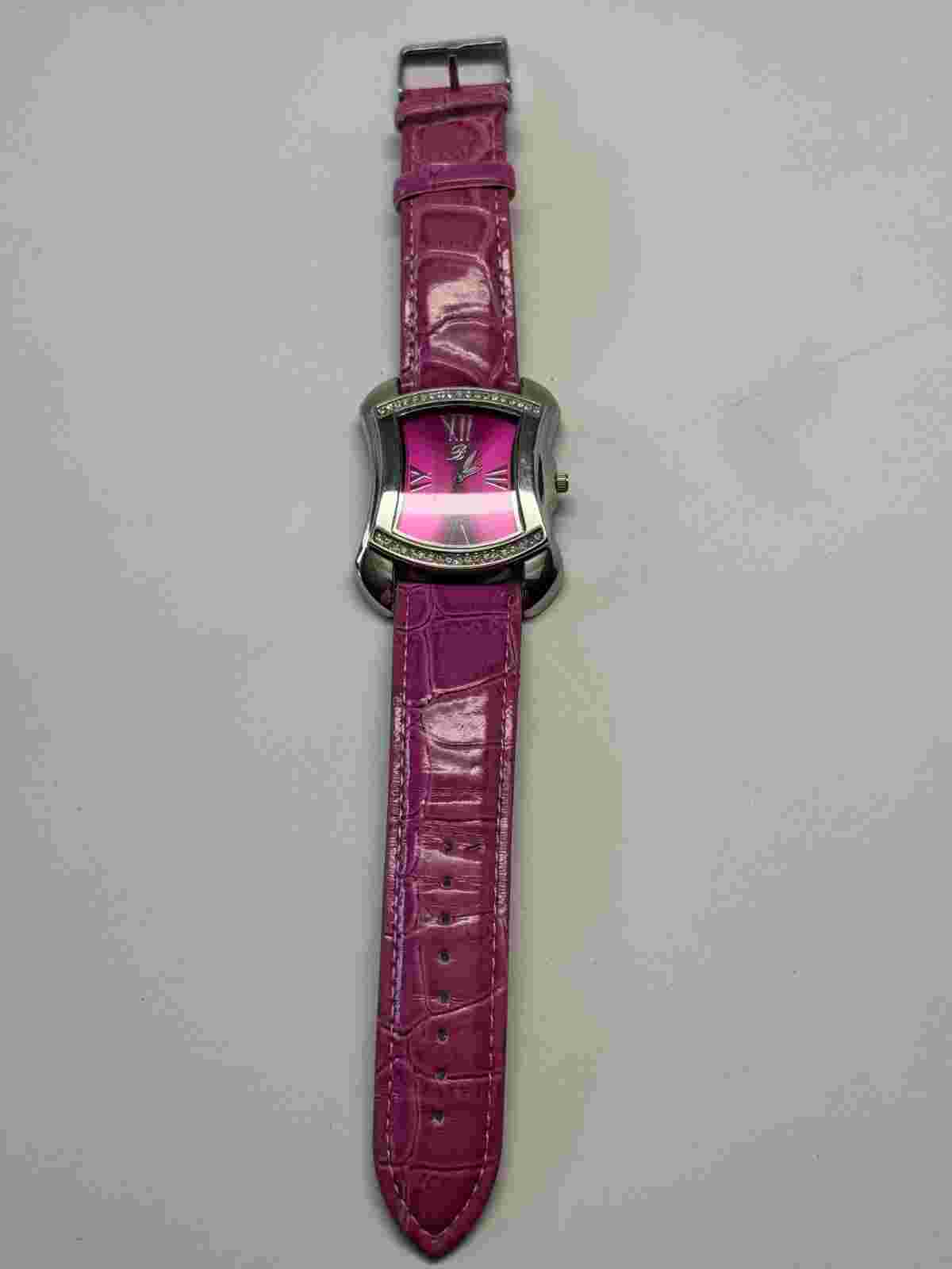 Brighton BTV011PU Womens Purple Crocodile Leather Analog Dial Quartz Wrist Watch