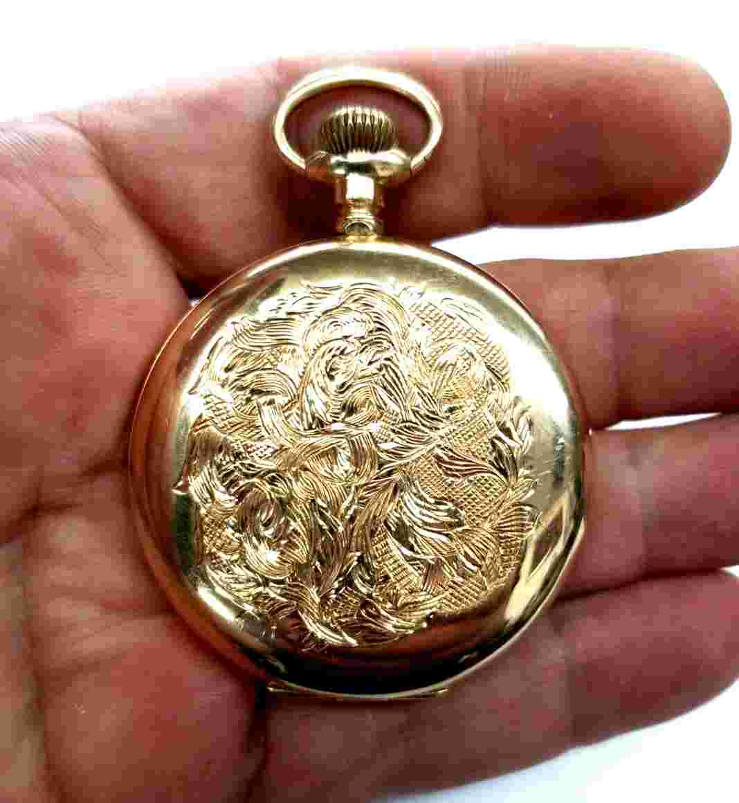 Waltham Grade-620 Model-1899 Sz-16s 15jHunter 14K Gold Pocket-Watch - 93.3 grams
