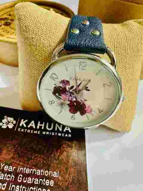 Womens Girls Designer Kahuna Wrist Watch Floral Face Battery BN Boxed