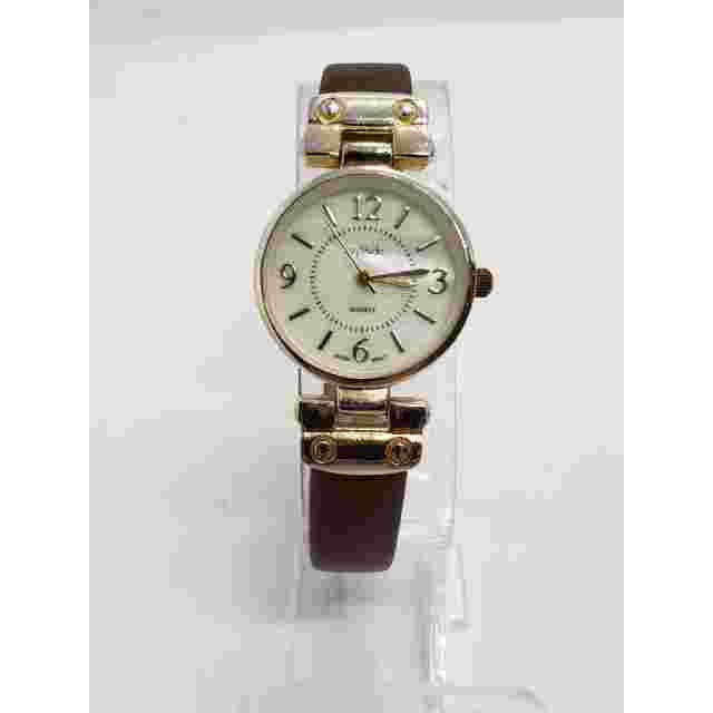 Bay Studio women's watch. White Iridescent face with gold accents. Working watch