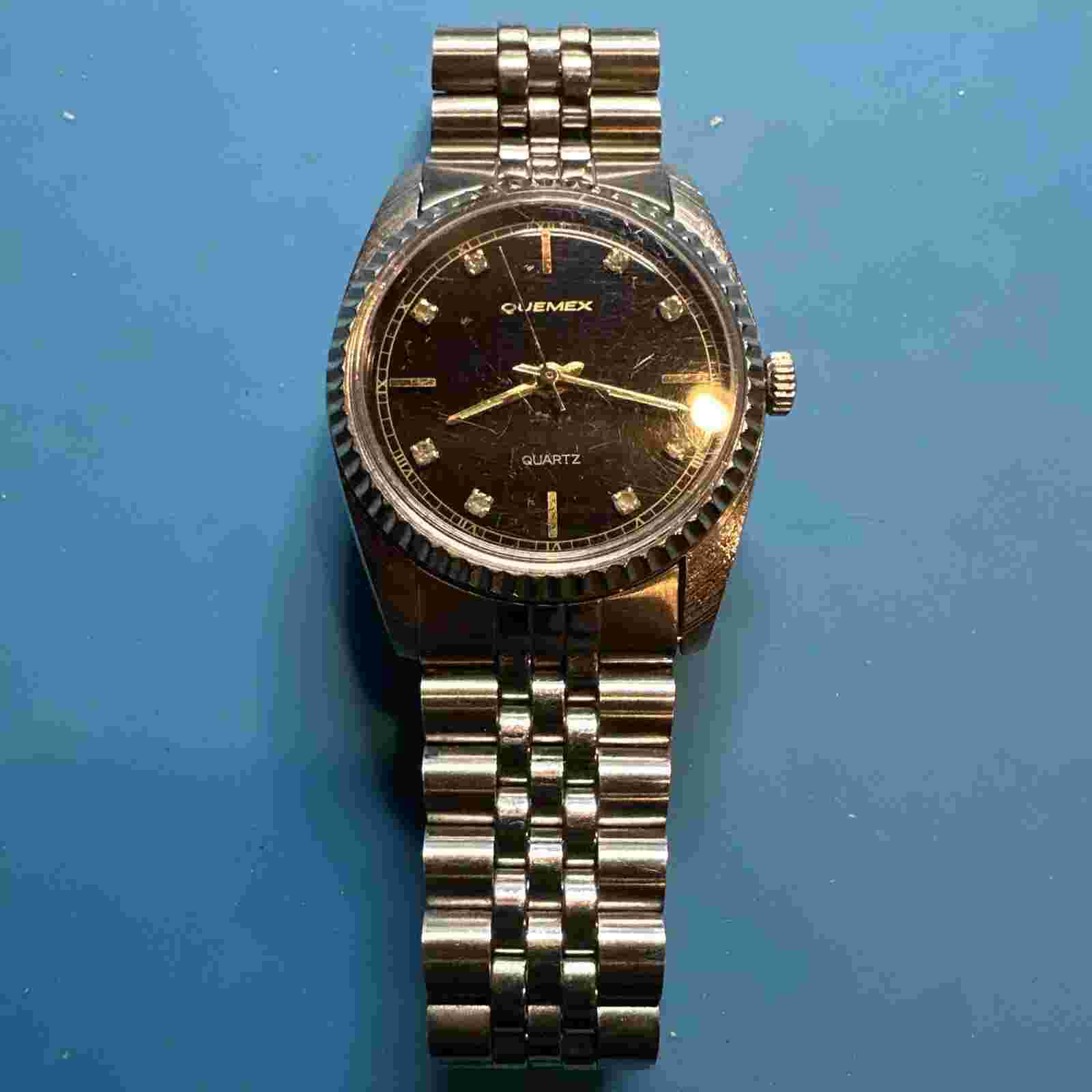 Quemex watch Stainless band with several microadjustments