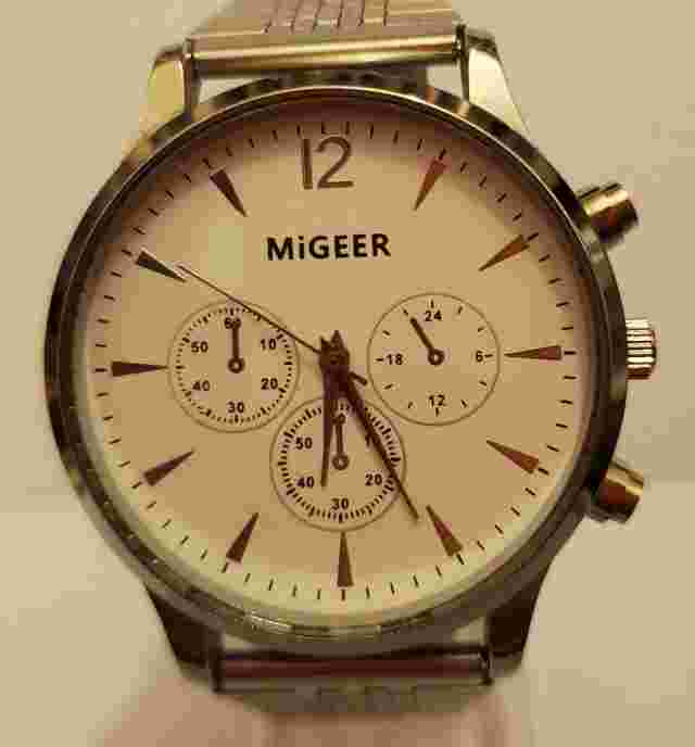 Mens Migeer Watch With Silver Tone Strap