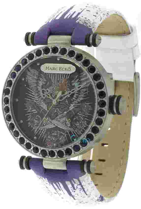Marc Ecko E15087M1 White and Purple Graffiti Watch