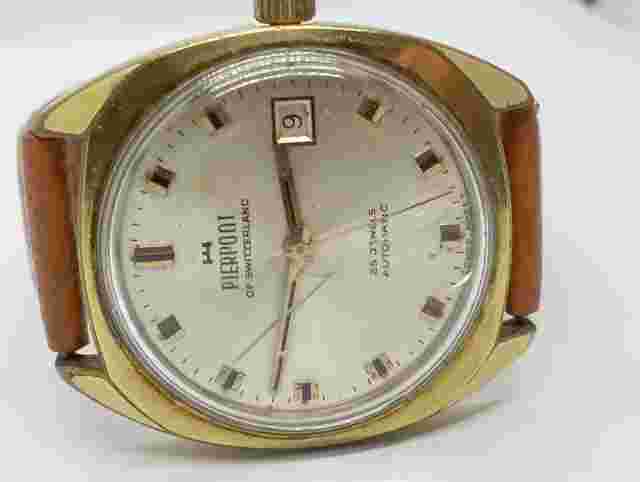VINTAGE Gold Plated G20 PIERPONT 25 JEWELS AUTOMATIC CAL ETA 2783 From 1975 Swis
