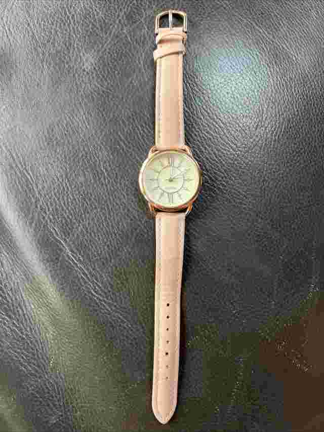 Rose Gold Colored 39mm Opalescent Face - Women's Watch - Pink Vegan Leather Band