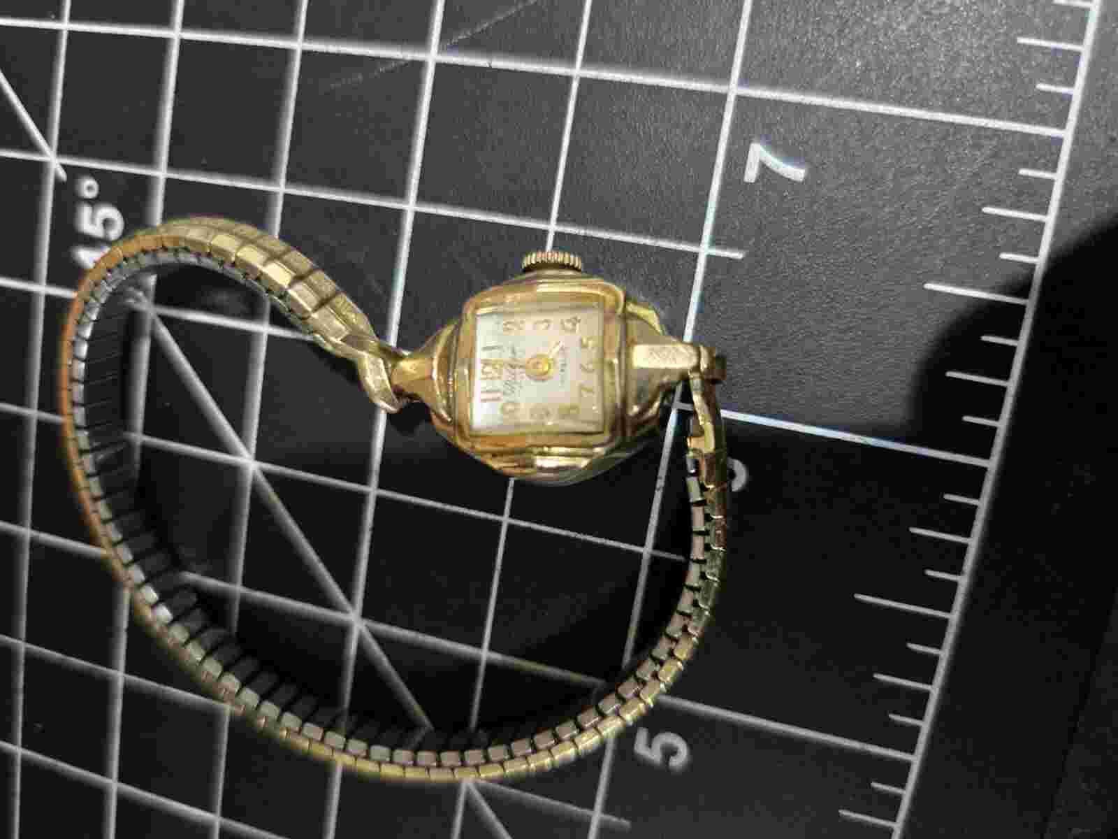 ladies miller incabloc wristwatch watch 10k rgp 10krgp gold mechanical vintage