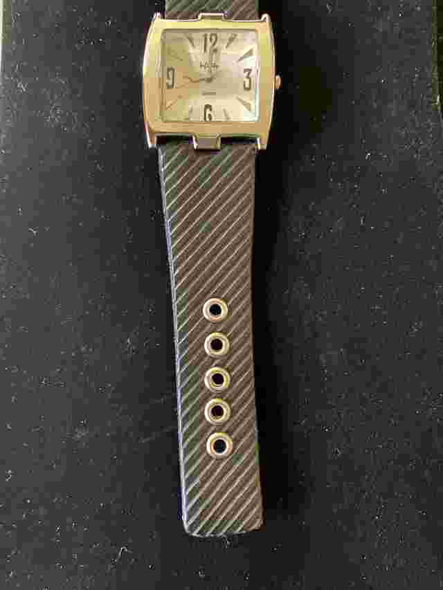 Super Cute Infinity Quartz Black Striped  Fashion Watch NWT