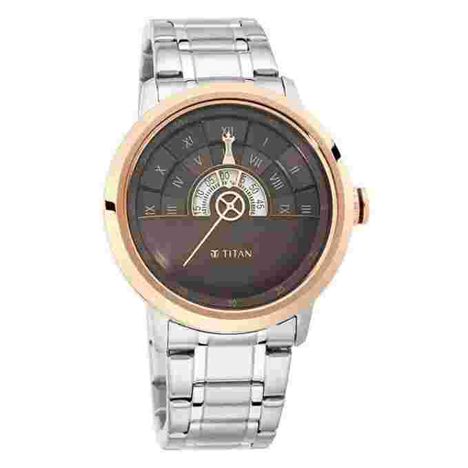 Titan Grandmaster II Analog Brown Dial Men's Watch-1828KM02/NR1828KM02