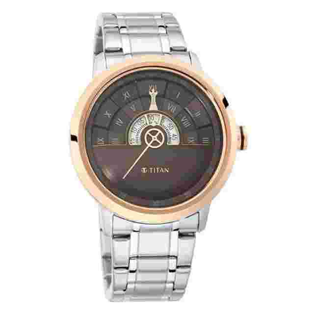 Titan Grandmaster II Analog Brown Dial Men's Watch-1828KM02/NR1828KM02