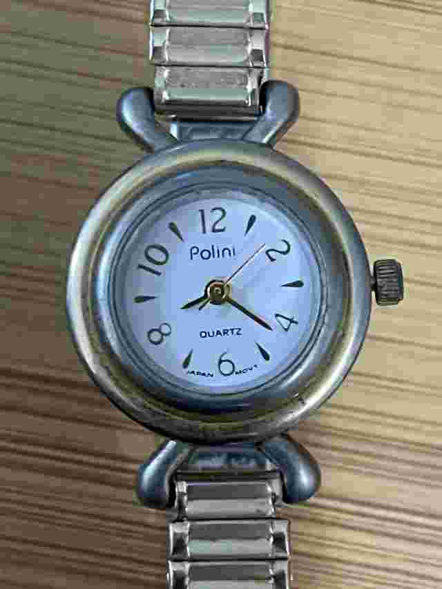 Vintage Polini Ladies Watch in Silver And Gold Tone With Stainless Speidel Band!