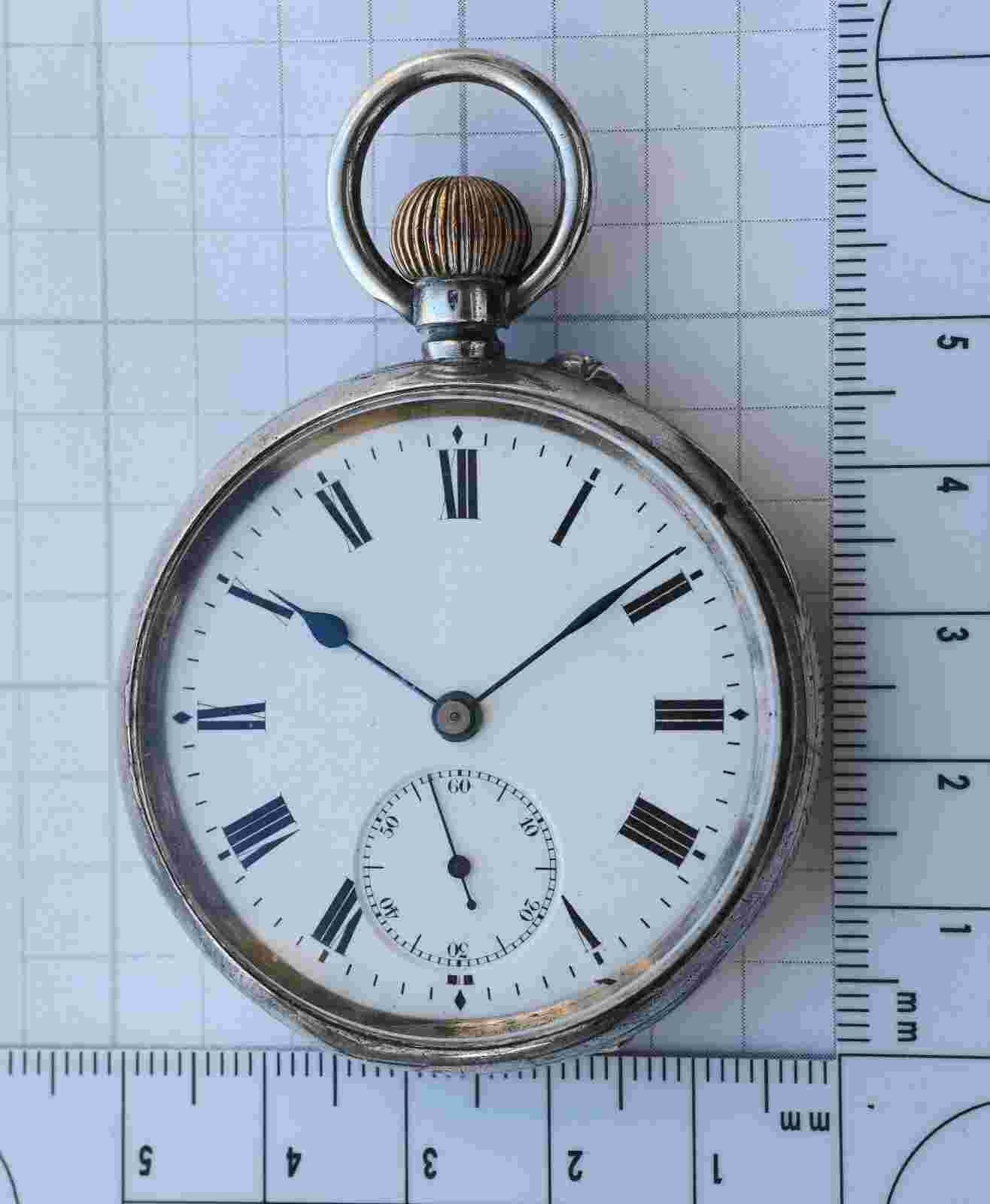 J.W. BENSON'S Retailed 49mm Longines Swiss Pocket Watch 935 Silver Manual RUNS