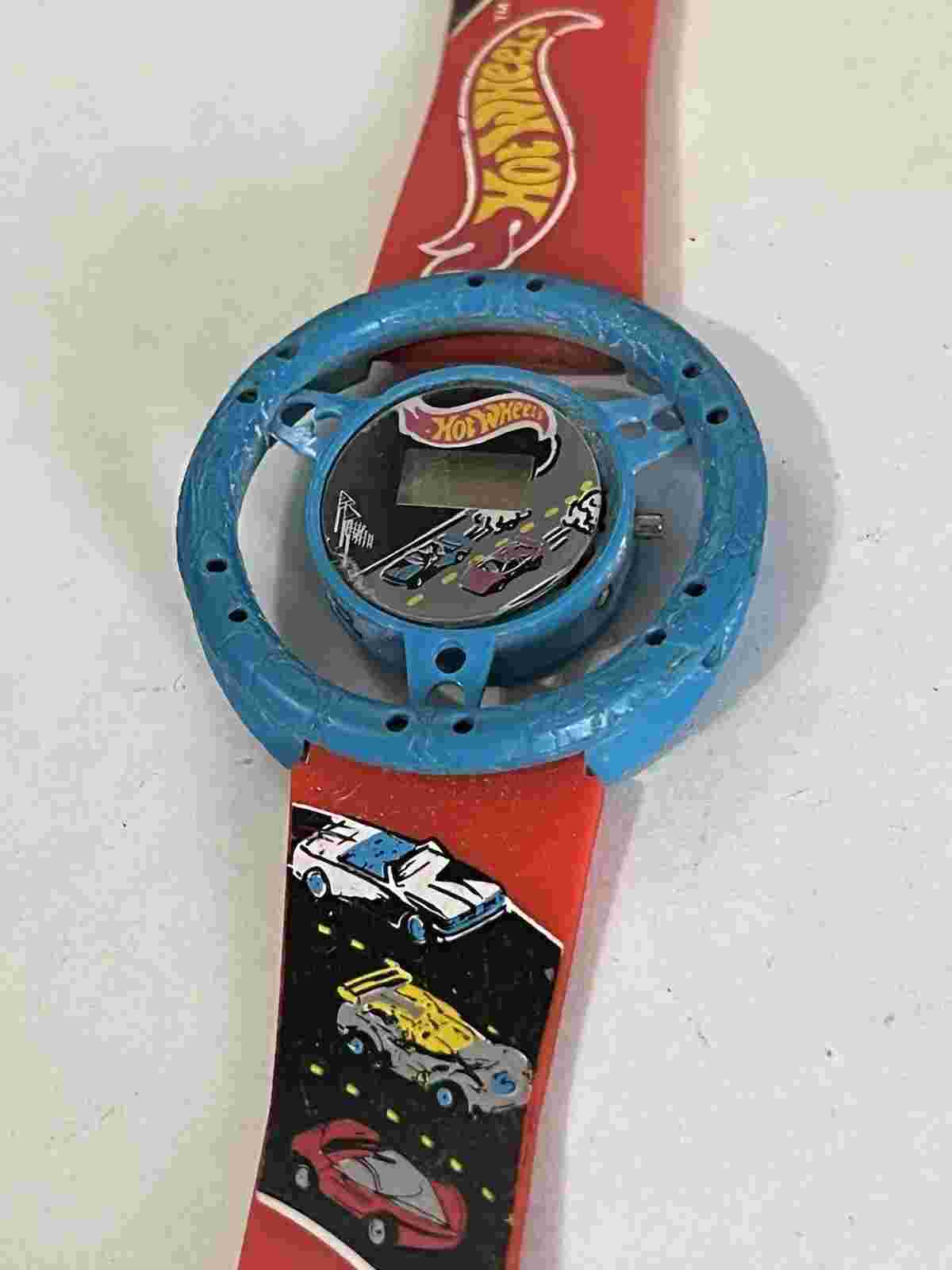Hot Wheel Blue Plastic Wheel Watch HWW041 Rare Collectible Digital Watch REPAIR