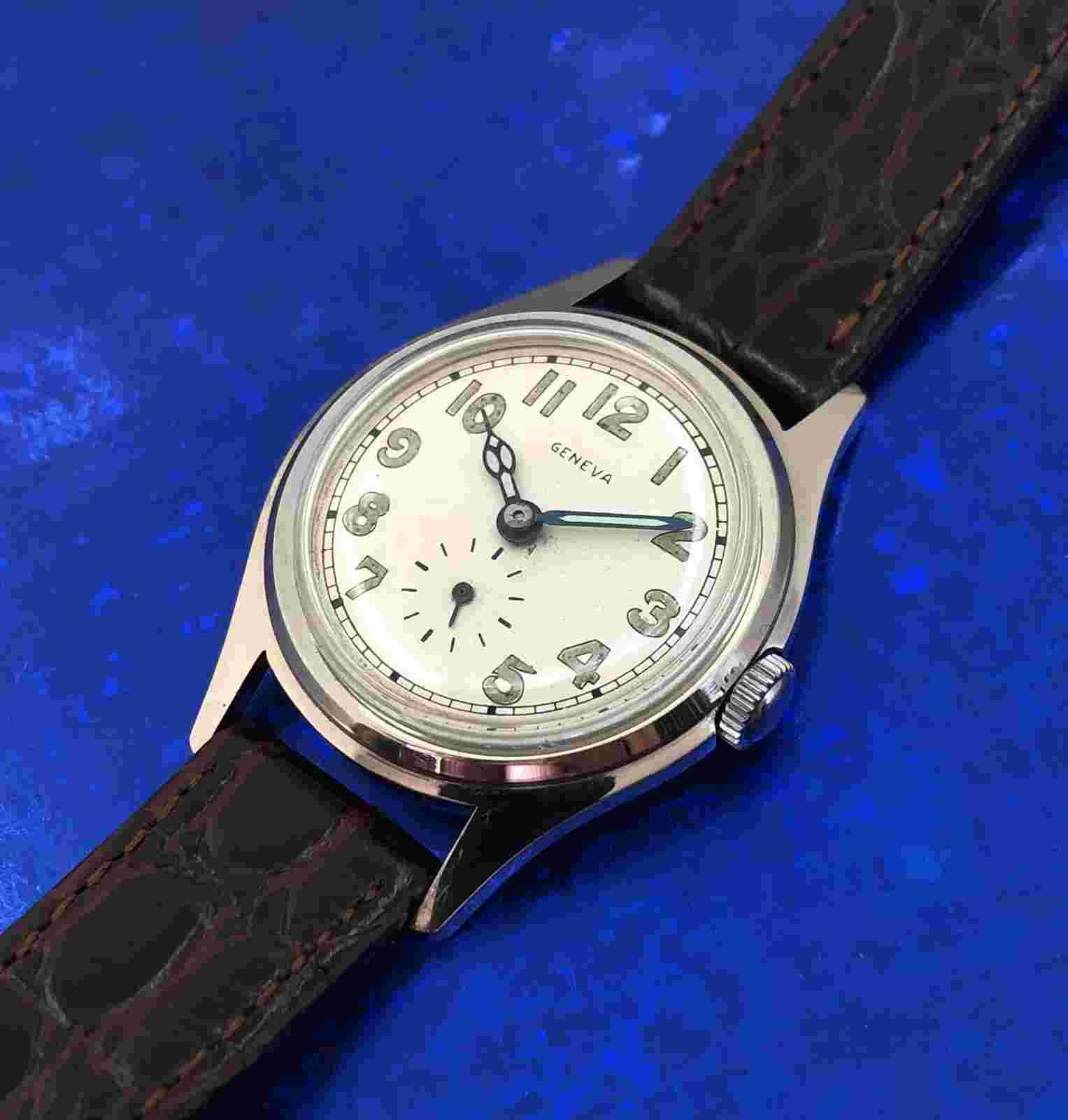 Vintage 1960s Mans GENEVA 17 Jewels Bumper Automatic Fully Serviced W/ WARRANTY