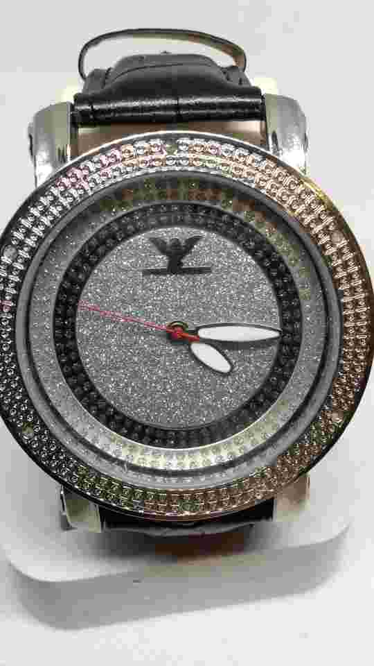 NEW Diamond King Men's Watch Natural Diamonds Iced Out Diamond Dust Dial