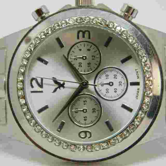 American Eagle Outfitters 16549 Silver Tone Women's Watch Sz. 6 3/4" New Battery