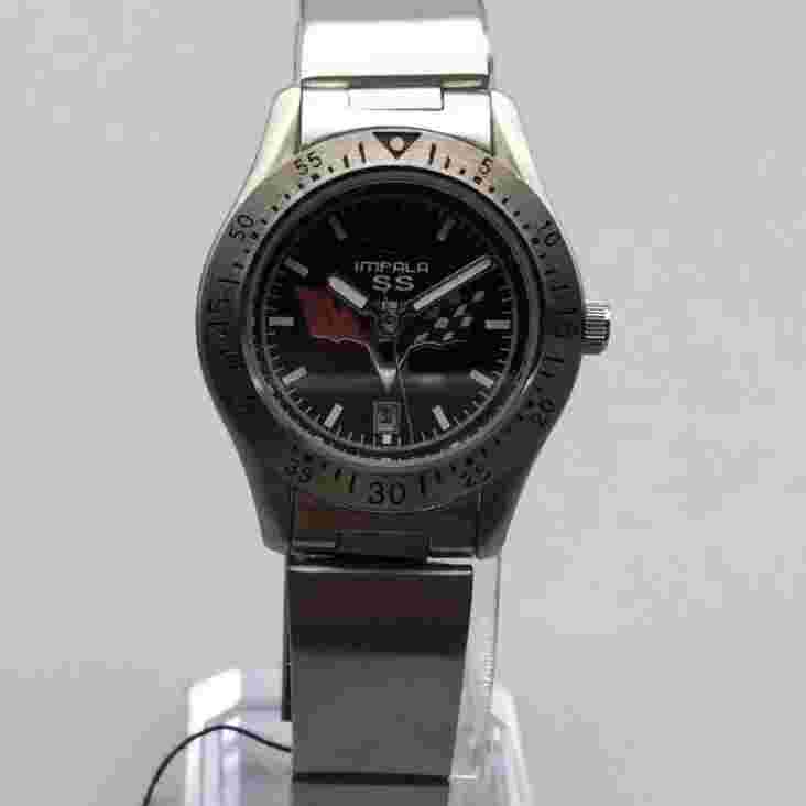 Chevrolet Impala SS Watch Women 28mm Silver Tone TX0298 Date New Battery 7.25"