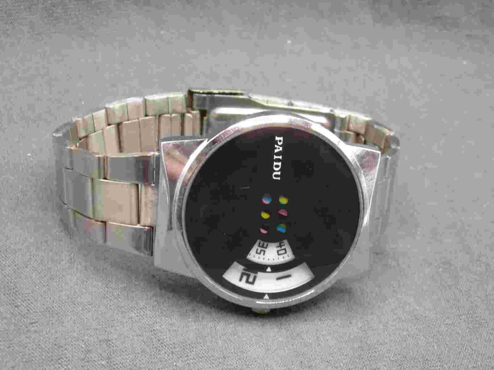 Men's PAIDU Jump Hour Watch w/ New Battery - Works Great!