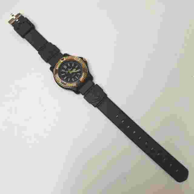 LE BARON Watch Diver Unisex Gold Tone Runs Great NEW BATTERY Barely Worn