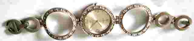 Minicci Ladies Queartz Watch w Crystal Bezel #28500
