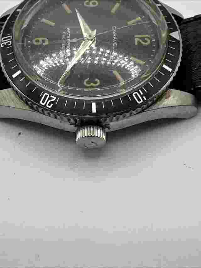 Vintage 1960’s Caravelle Sea Hunter Devil Diver Watch Runs!