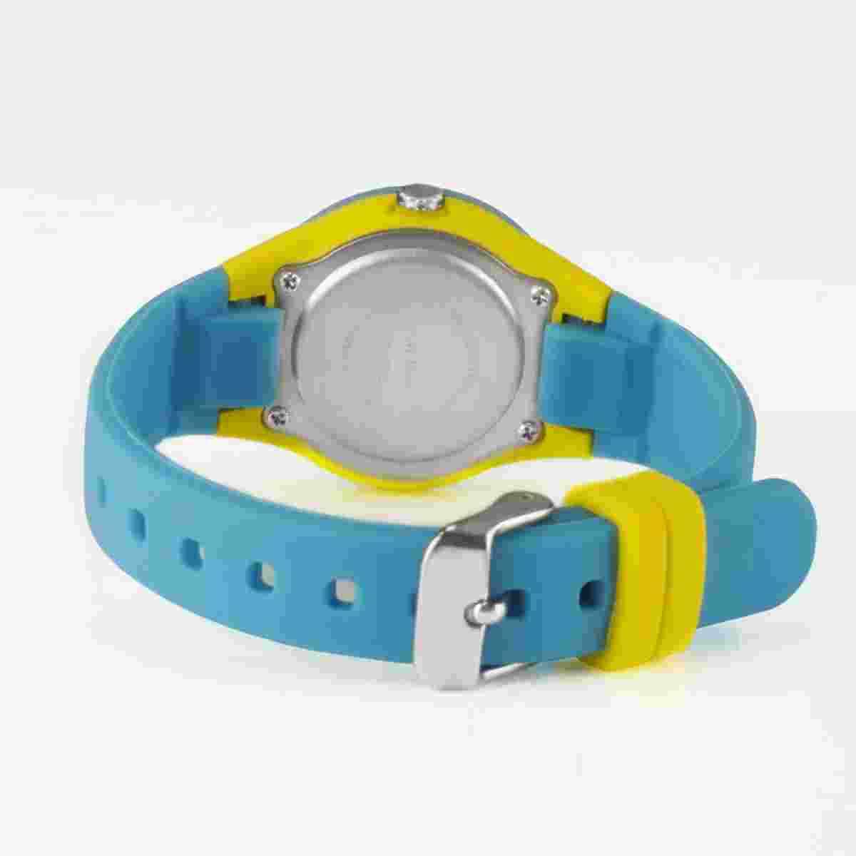 SINAR Youth Watch Children Analog Quartz Silicone Band XB-47-2 Turquoise Yellow