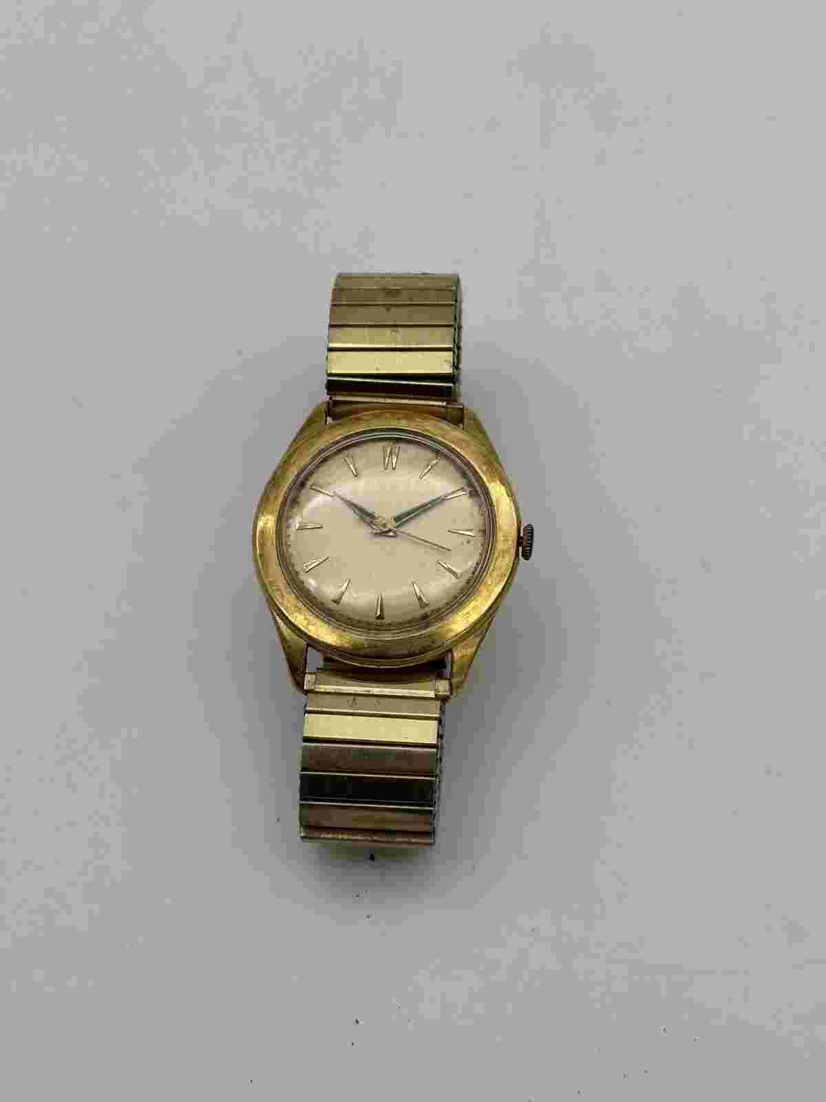 1947 RARE 18K GOLD VVE H. GIGON FELSA 590 BIDYNATOR 17 JEWEL SWISS #212351 WORKS