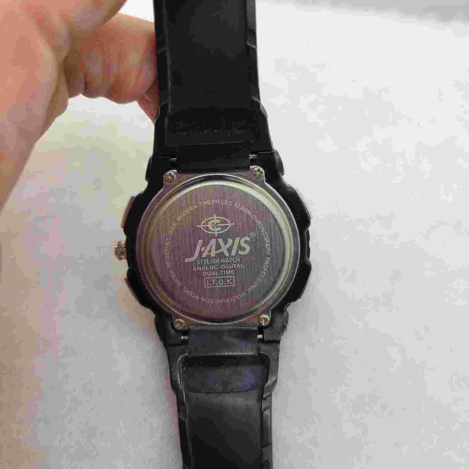 Cybeat Men's  Wrist Watch  , Black Band, Water Resist , J.Axis, Alarm, Date,...