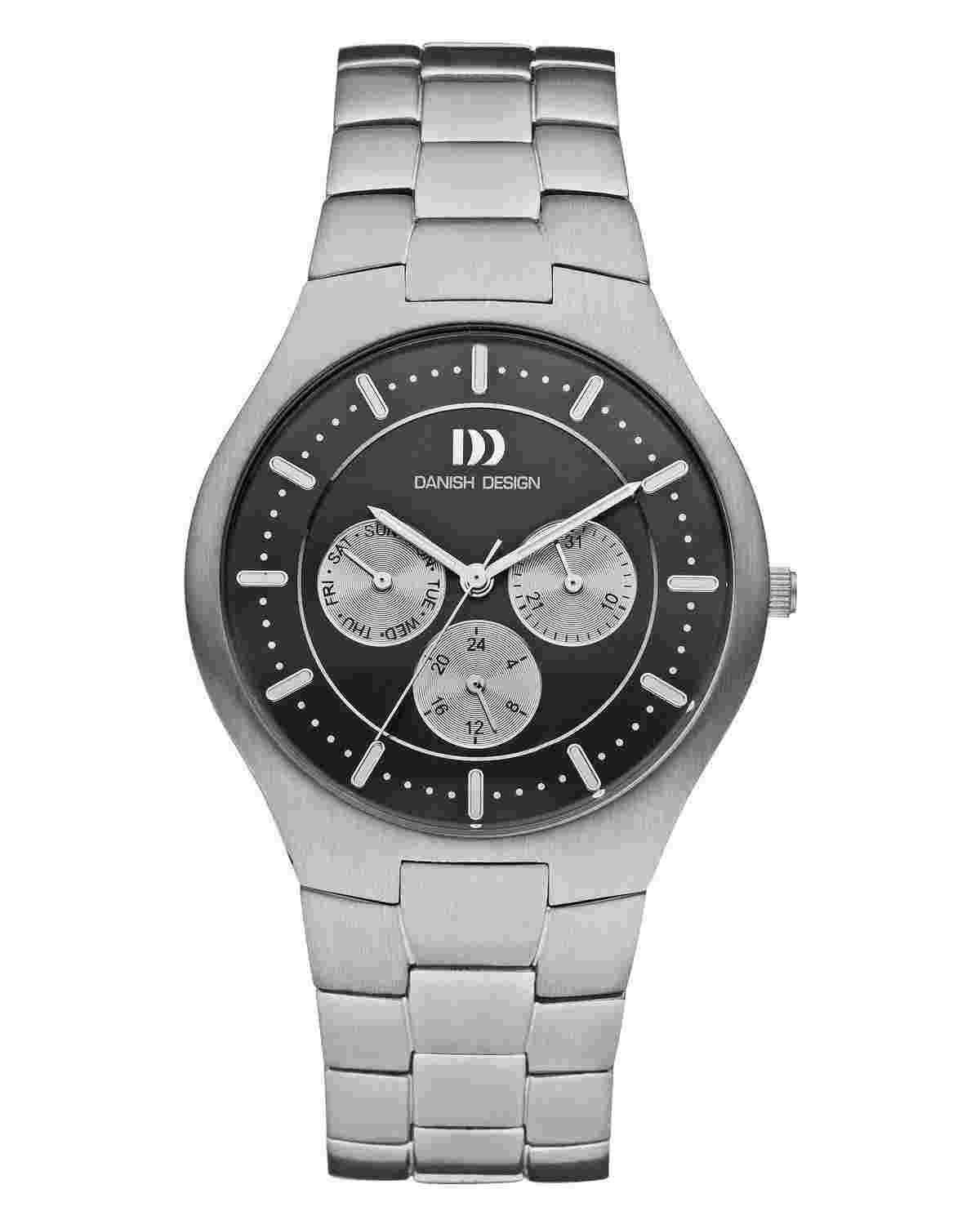 Danish Design IQ63Q952 Titanium Black/Silver Dial Quartz Classic Men's Watch