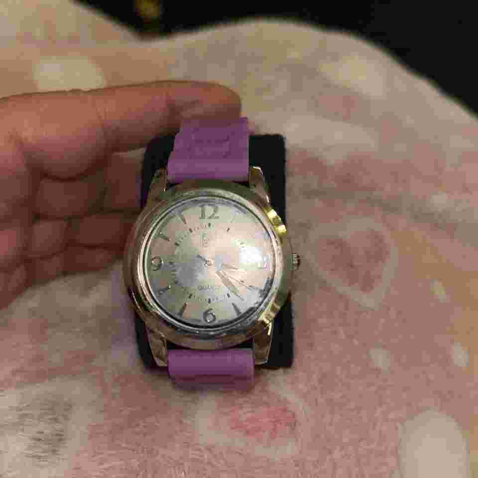 NYC Purple & Silver Toned Stylish Wristwatch