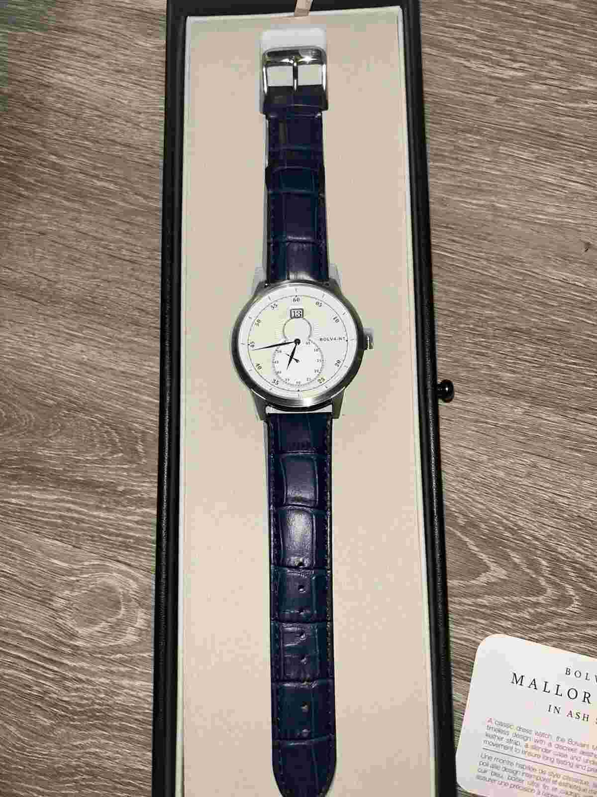 Bolvaint Mallory Blanc in Ash Silver, Men's Watch With Tags And Box