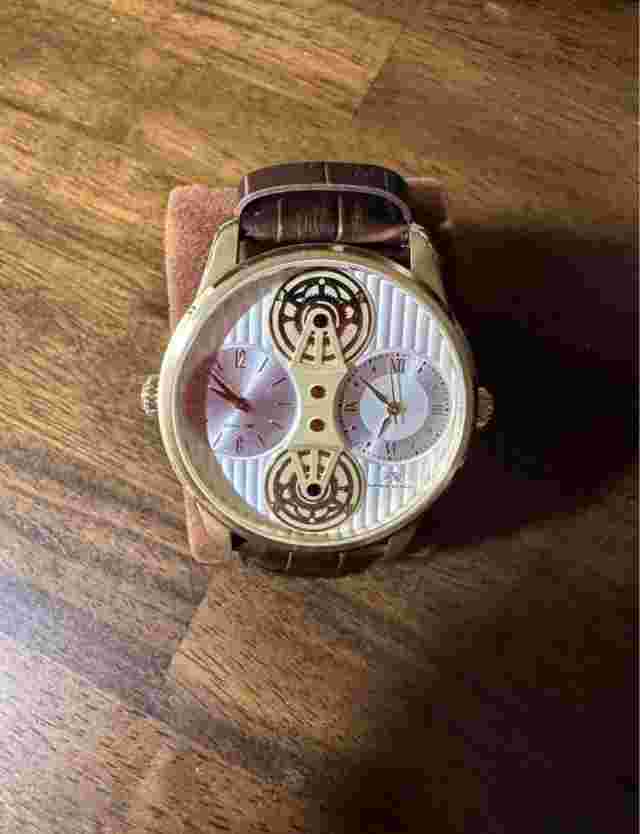 Watch Porsamo Bleu Benedict Two Movements Men's Genuine Leather Band