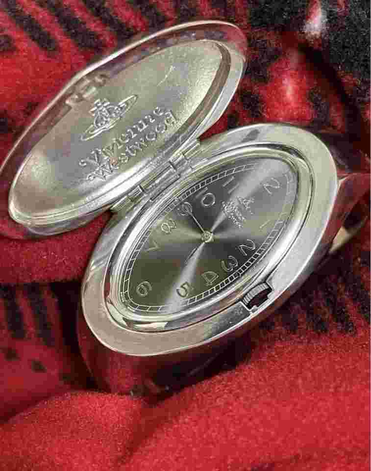 Vivienne Westwood Silver 925 Watch Seal Bangle, Used, Battery Needed